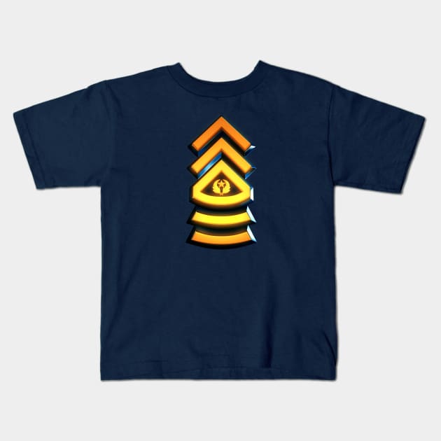 Command Sergeant Major - Military Insignia Kids T-Shirt by Arkal